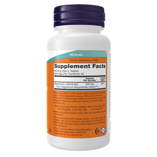 NOW Magnesium Glycinate Tabletter