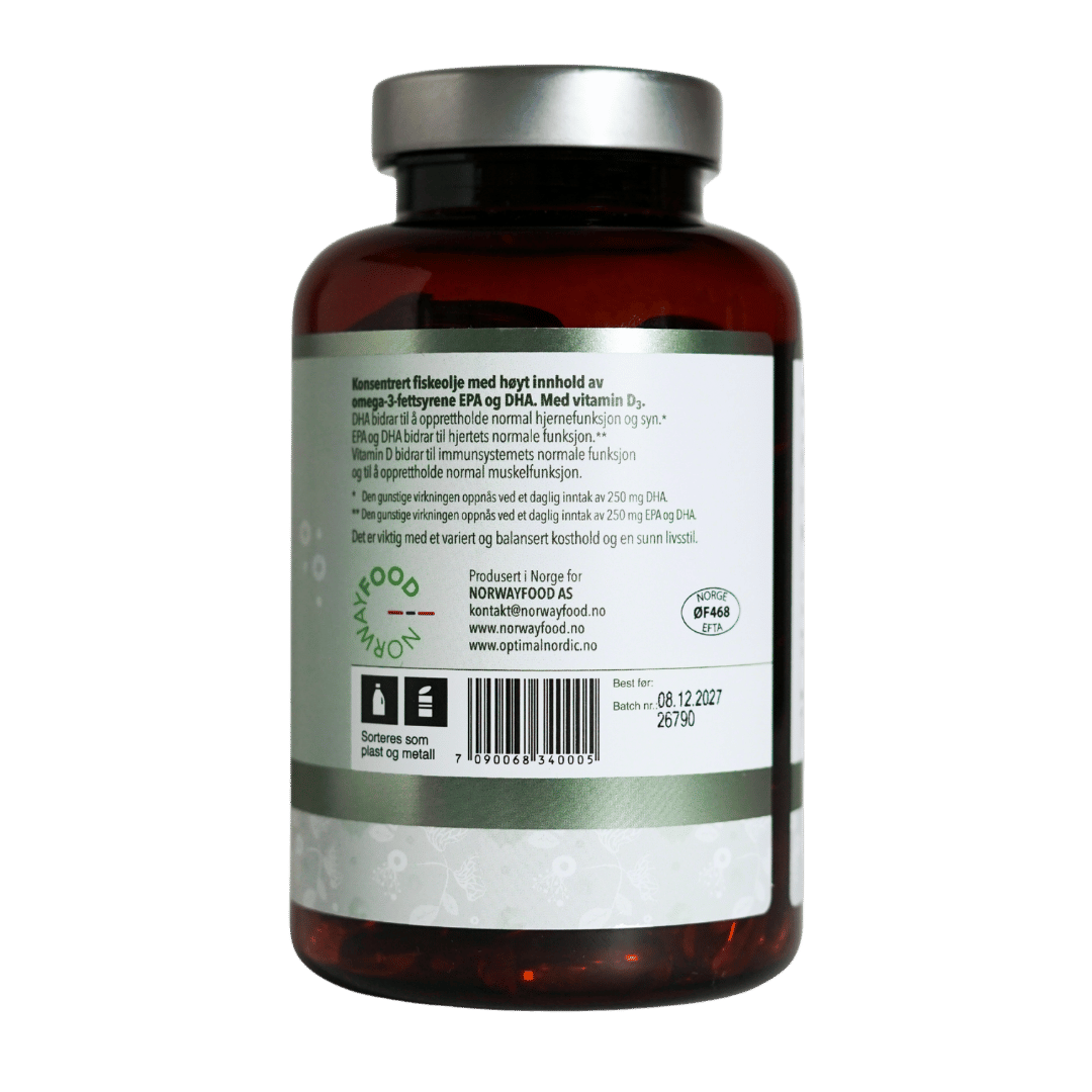 Optimal Nordic Nutrition Omega 3 + Vitamin D