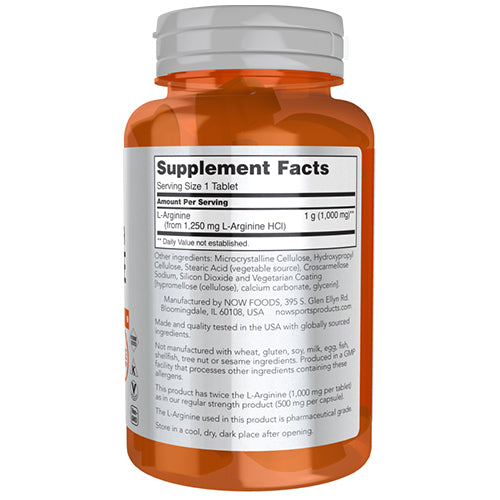 NOW L-Arginin 1000 mg Tabletter