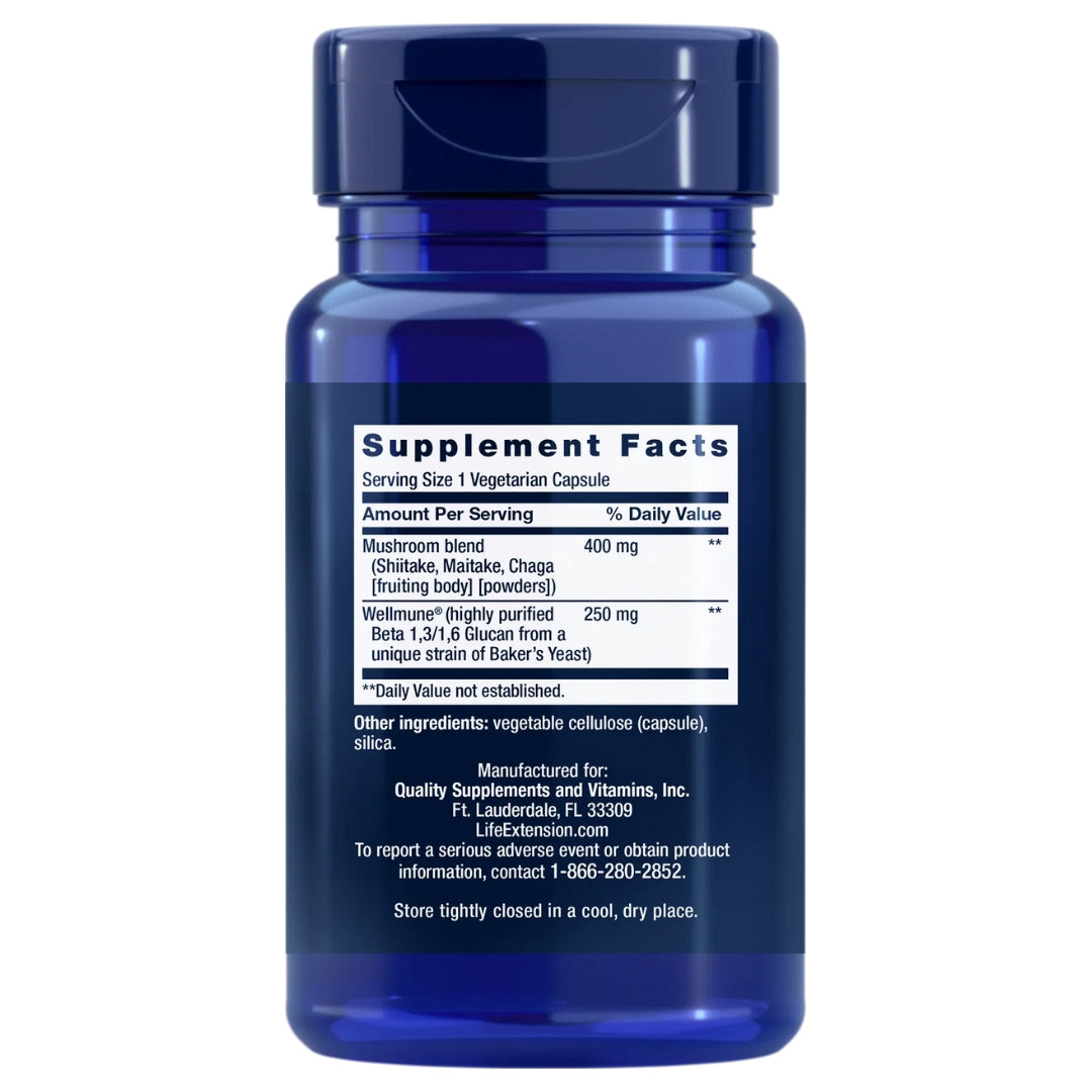 Life Extension Mushroom Immune med beta glukaner