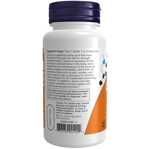 NOW L-Lysine 500 mg Tabletter