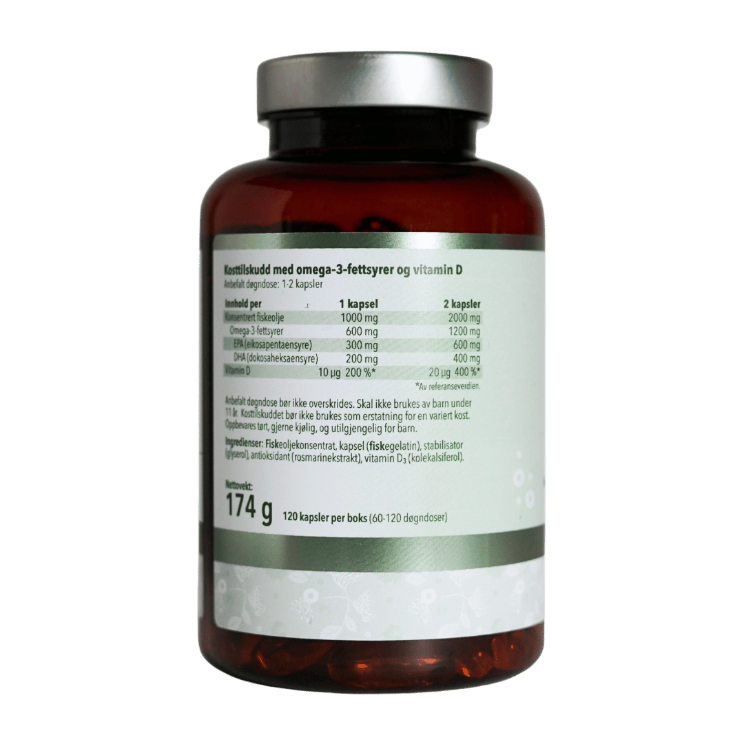 Optimal Nordic Nutrition Omega 3 + Vitamin D
