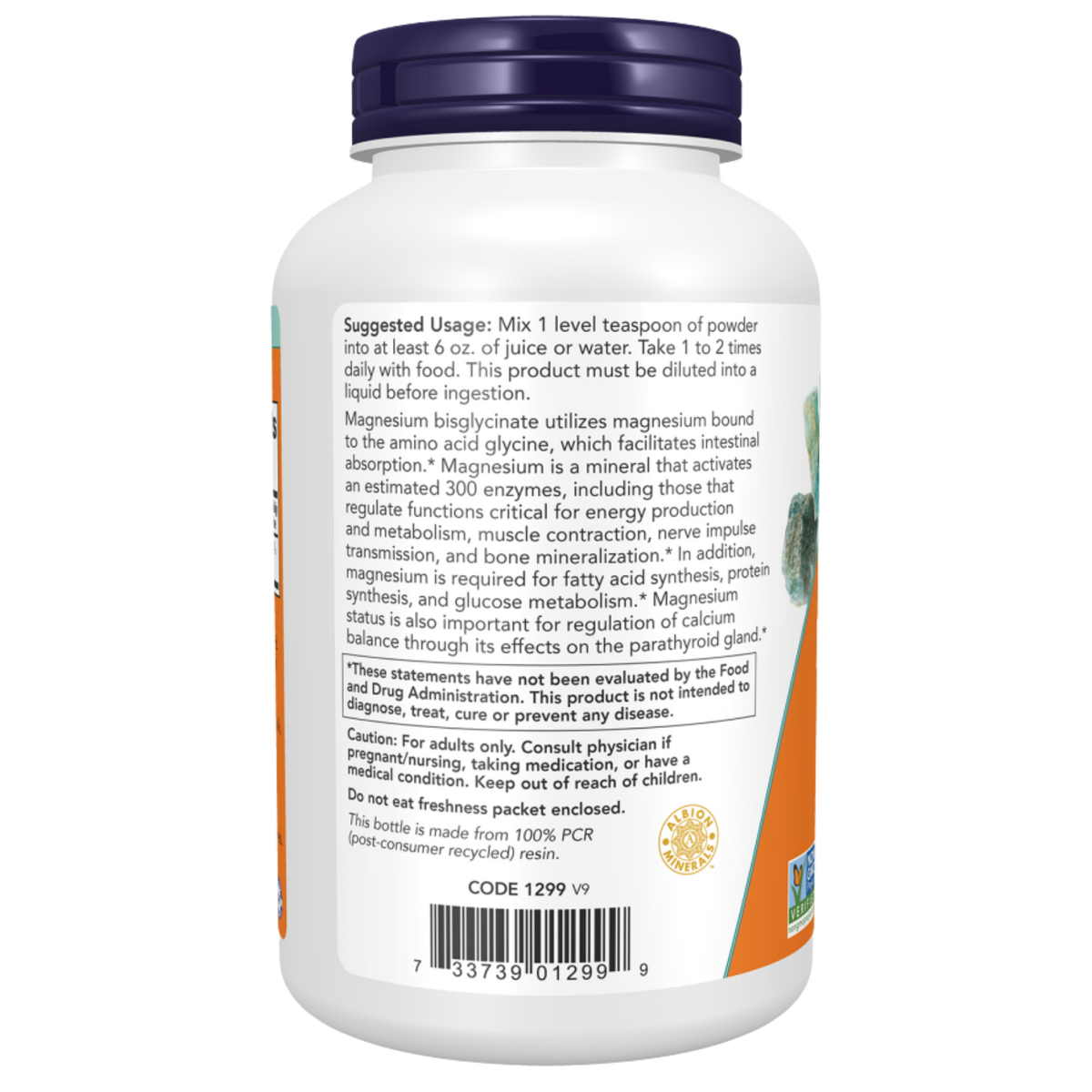 NOW Magnesium Bisglycinate Pulver