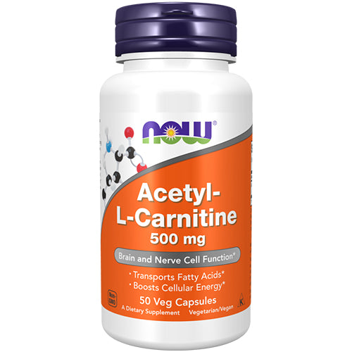 NOW Acetyl-L-Carnitine 500mg kapsler