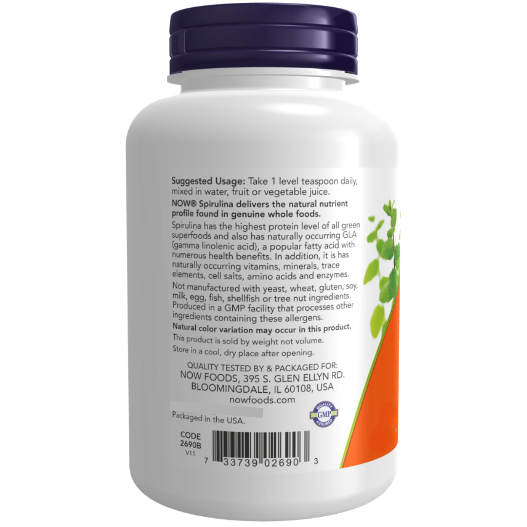 NOW Spirulina Pulver