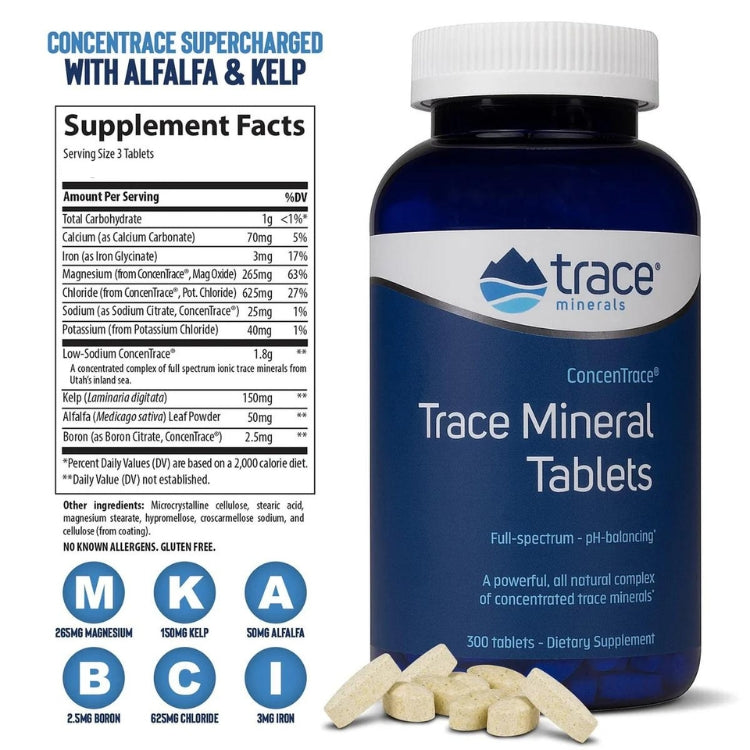 Trace Minerals ConcenTrace Spormineral Tabletter