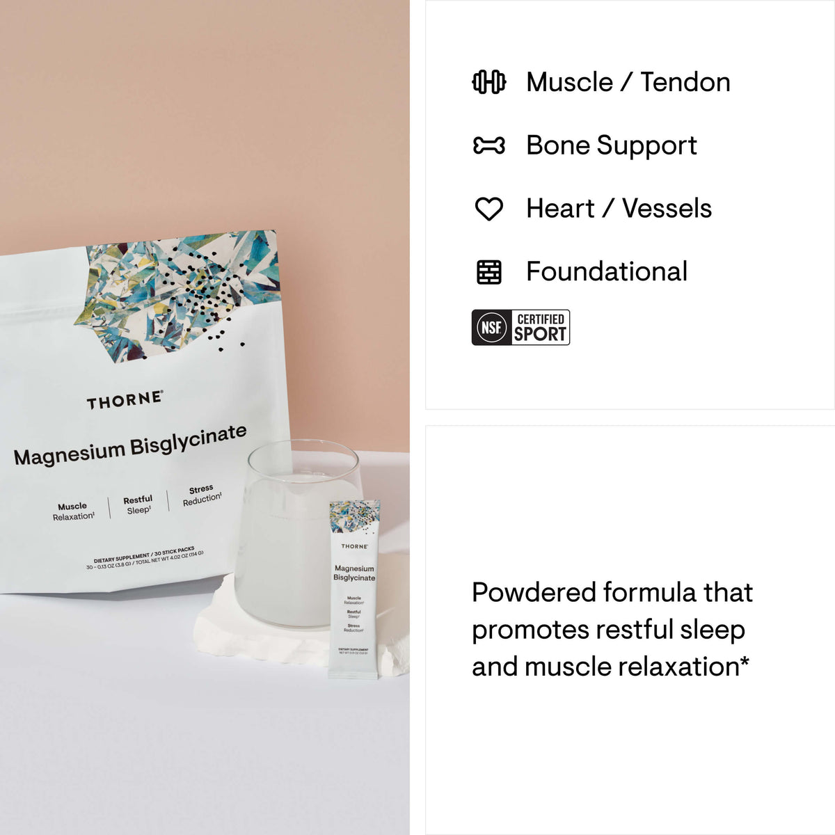 Thorne Magnesium Bisglycinate - Travel Packs