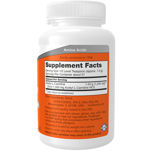 NOW Acetyl-L-Carnitine Pulver